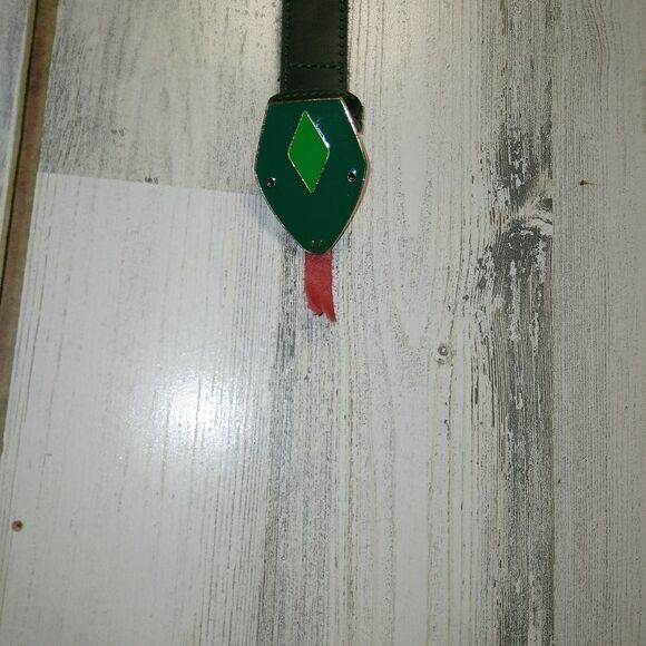 Meri Meri Children's Small Green Leather Snake Belt - Picture 3 of 9